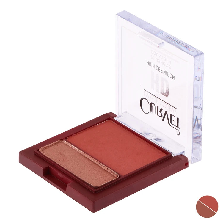 رژگونه و هایلایتر پودری HD (اچ دی) کوروت CURVET اورجینال با ضمانت اصالت کالا
