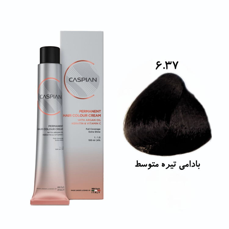 رنگ مو بادامی کاسپین 6.37: بادامی تیره متوسط