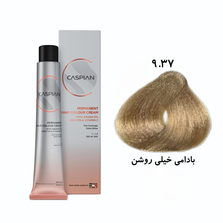 رنگ مو بادامی کاسپین 9.37: بادامی خیلی روشن