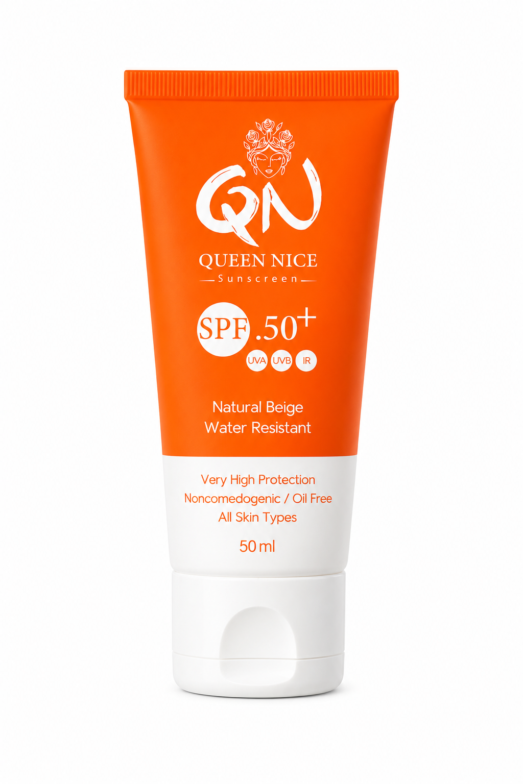 ضد آفتاب تیوپی رنگی 50 میل کوئین نایس (QN) spf50 اورجینال با ضمانت اصالت کالا