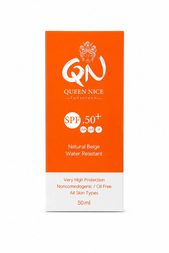ضد آفتاب تیوپی رنگی 50 میل کوئین نایس (QN) spf50 اورجینال با ضمانت اصالت کالا